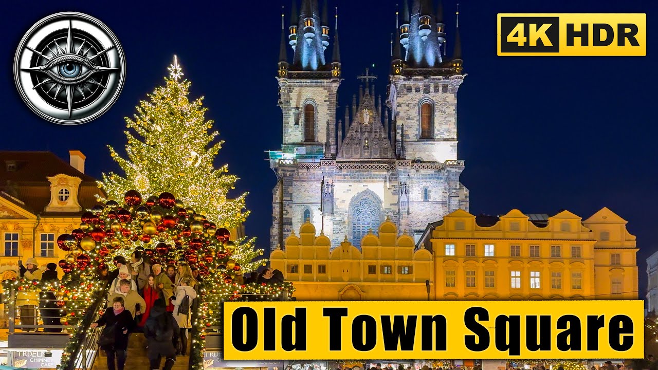 Christmas Magic on Pařížská Street & Old Town Square | Prague 4K HDR ASMR