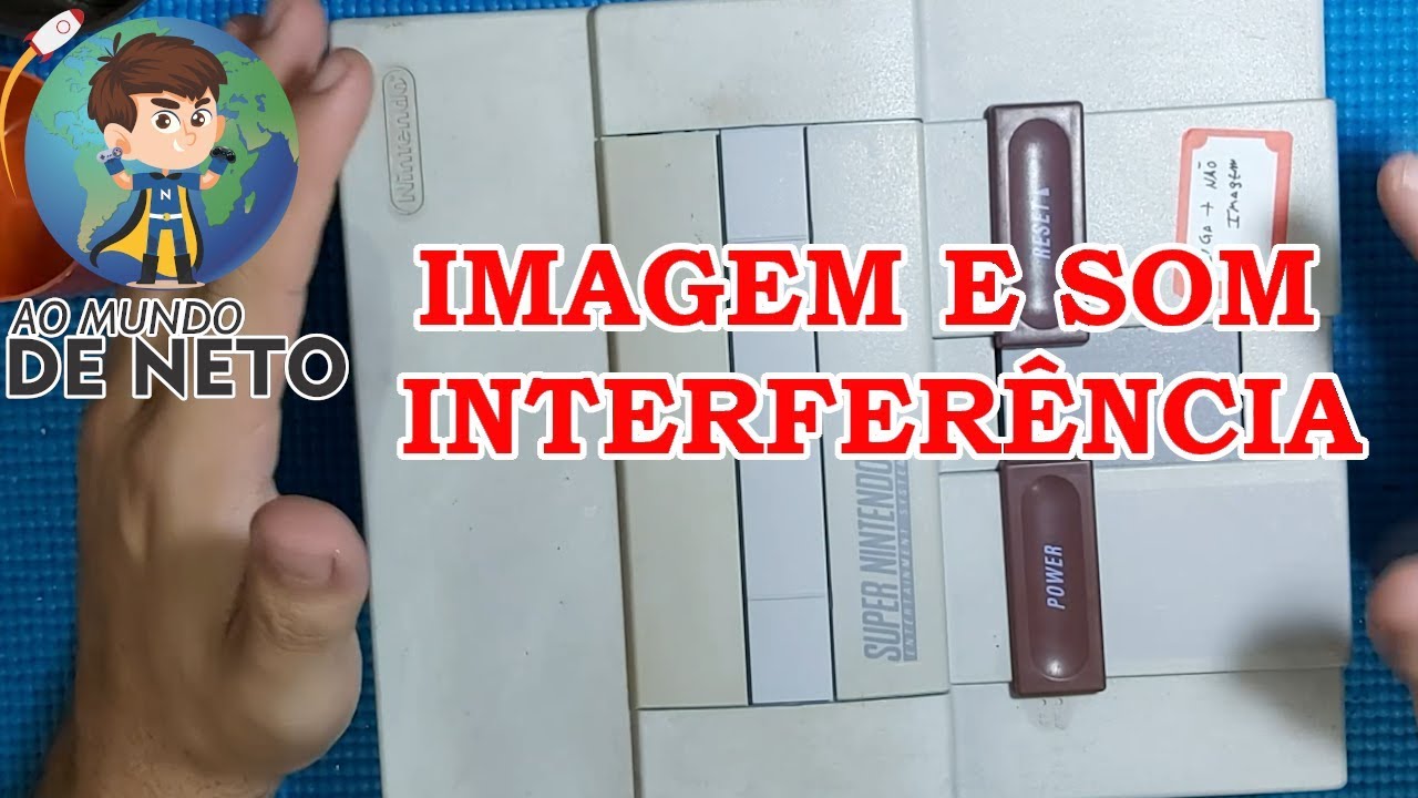 SUPER NINTENDO SOM E IMAGEM COM INTERFERÊNCIA.