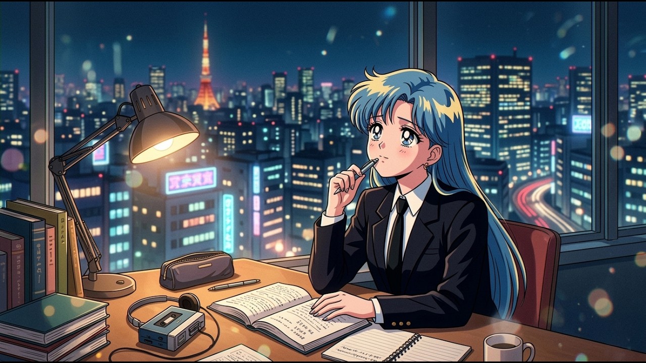 Tokyo City Lights 📼 1 hour aesthetic chillhop for deep focus