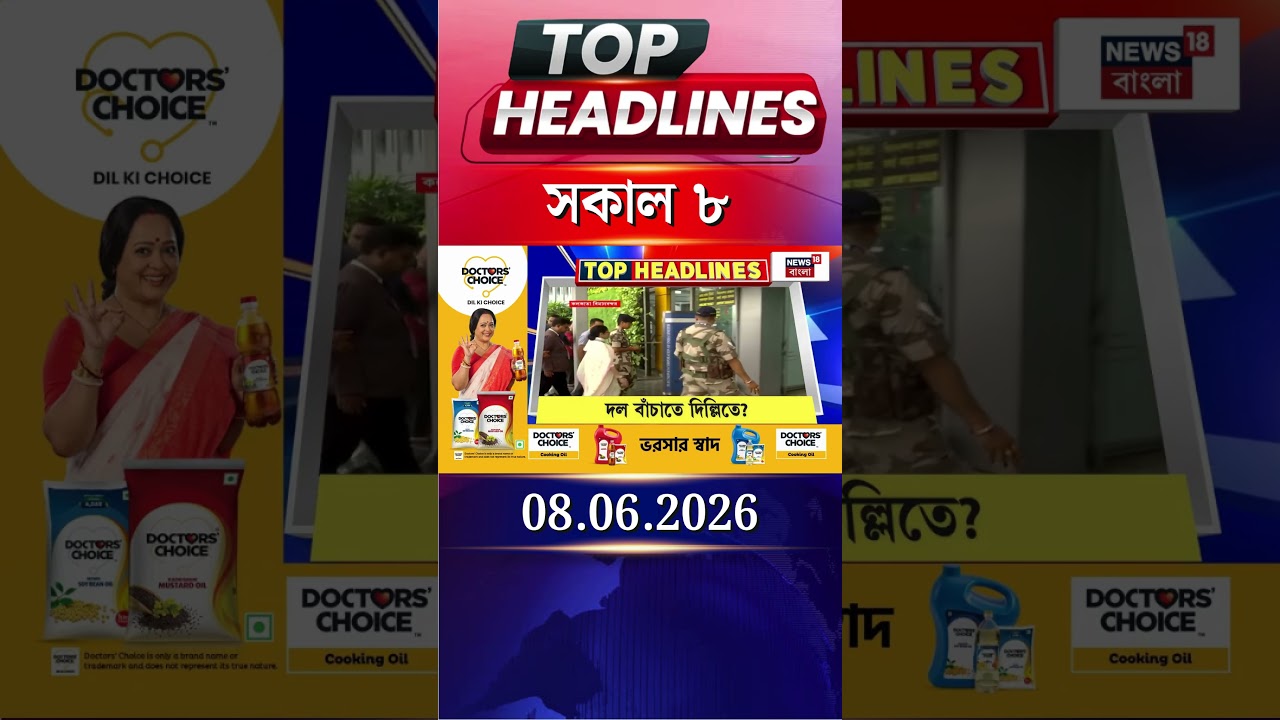News18 Bangla Headlines | 8AM Headlines | নিউজ18 বাংলা হেডলাইনস | 08 June 2026