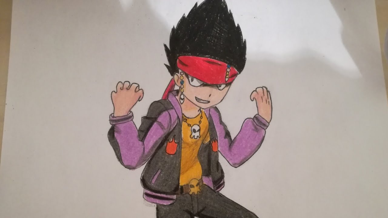 How to draw Daigo Kurogami - Beyblade burst