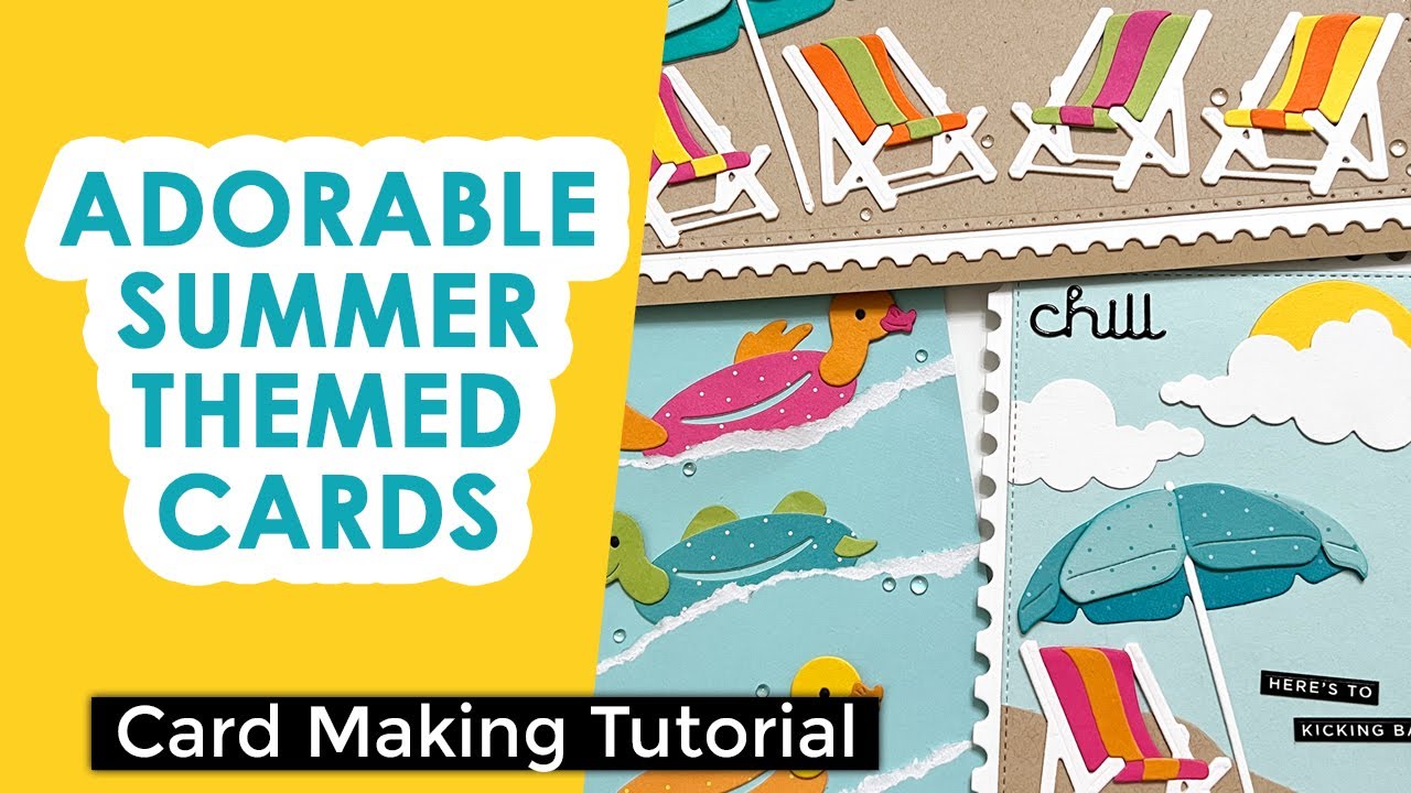 Summer Themed Cards With The Spellbinders June 2024 Monthly Club Kits
