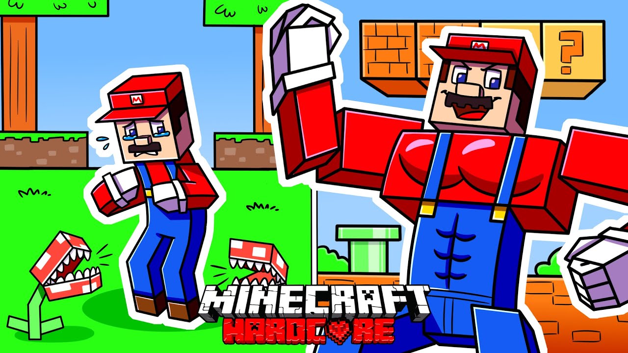 I Survived 100 DAYS as MARIO in HARDCORE Minecraft!