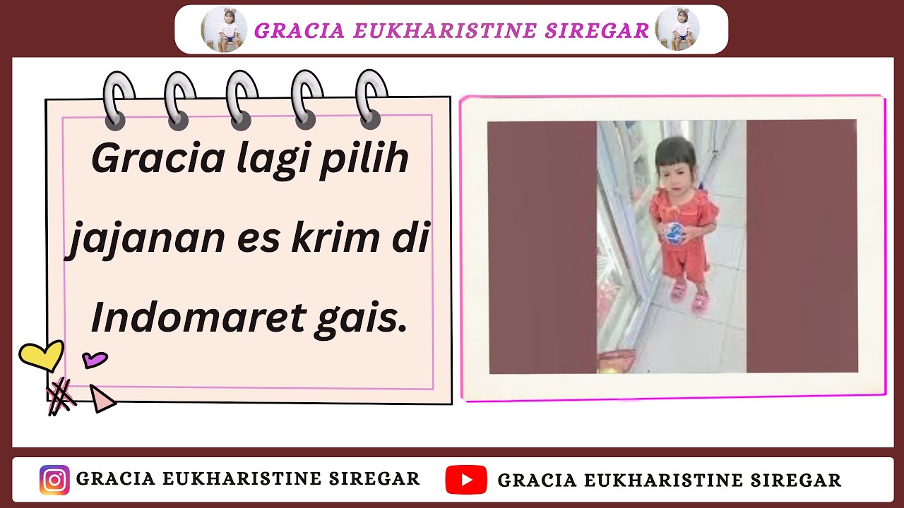 Gracia lagi pilih jajanan es krim di Indomaret gais.