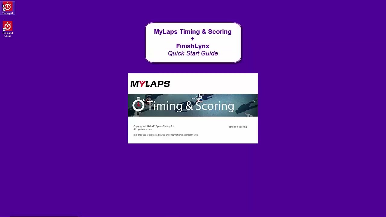 MYLAPS Timing & Scoring Video QSG