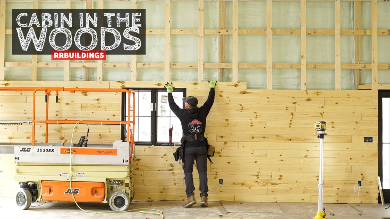 Cabin in the Woods 37: Installing Interior T&G Pine Car Siding