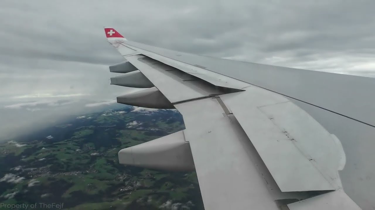 Swiss A330-300 - Cloudy Zurich Landing on Short Geneva Flight
