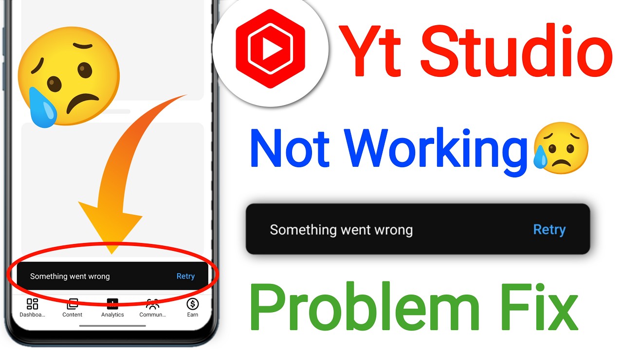 Youtube Studio Me Something Went Wrong Problem || Yt Studio Something Went Wrong Today Problem Fix