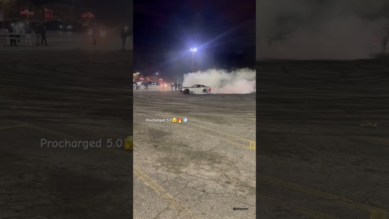V6 mustang on drag tires goes crazy at takeover #automobile #ford #takeover #500subs  #comment