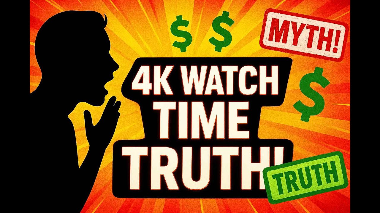 YouTube Monetization Myths: The Truth About &ldquo;Instant 4K Watch Time&rdquo; Hindi