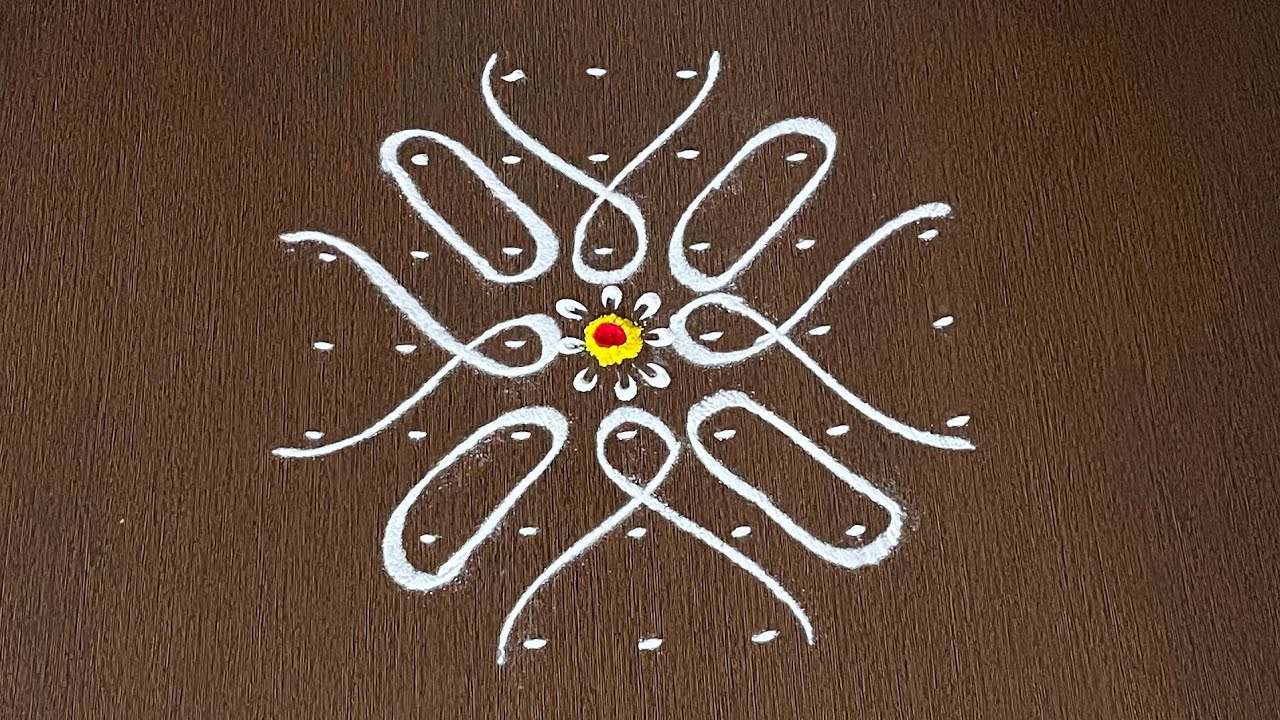7×3dots Easy Daily Muggulu | Thipkyanchi,Festival Rangoli | Easy Chukkala Muggulu #Star Rangoli