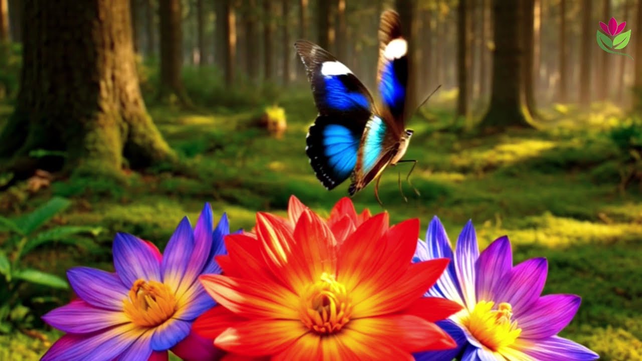 Very Nice Beautiful Flowers Blooming in the Forest | Relaxing Music Soothing.