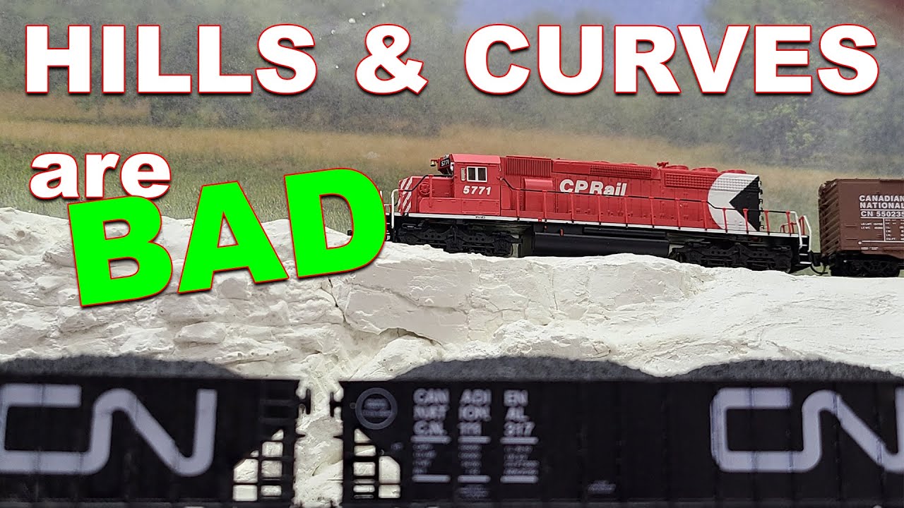 How much do HILLS and CURVES affect pulling? - N Scale