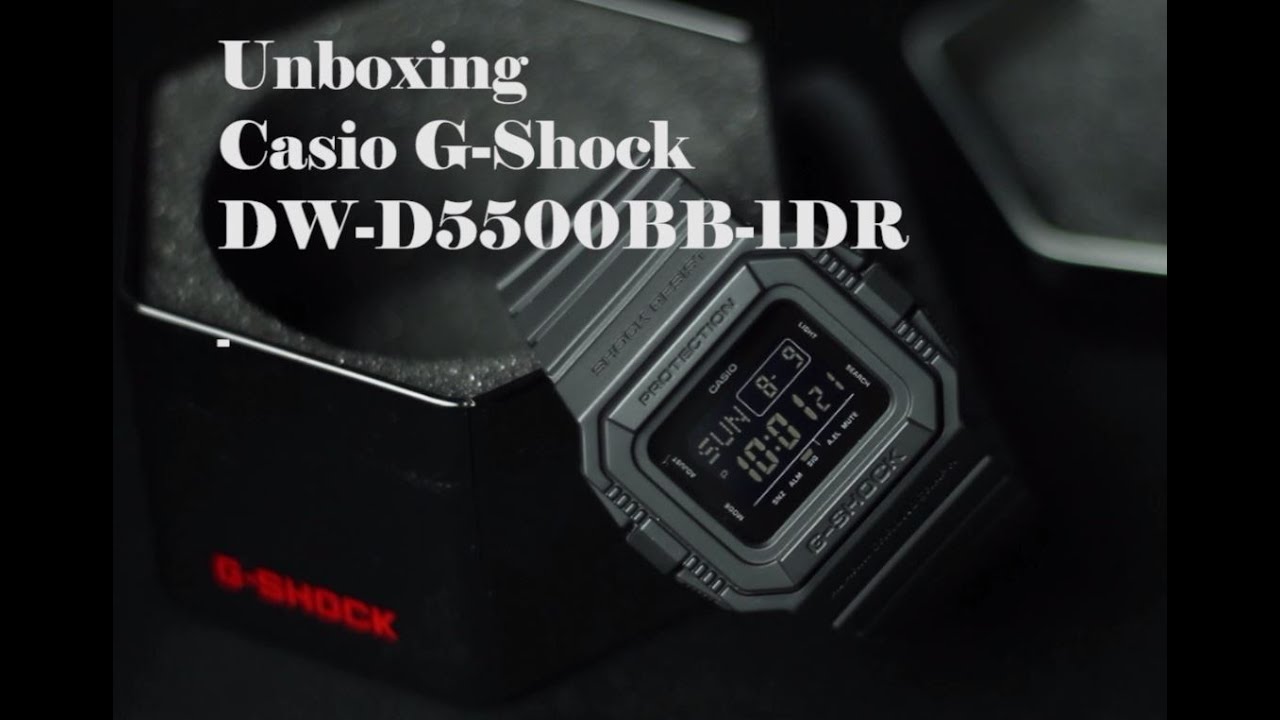 Casio G Shock DW-D5500BB-1DR Unboxing