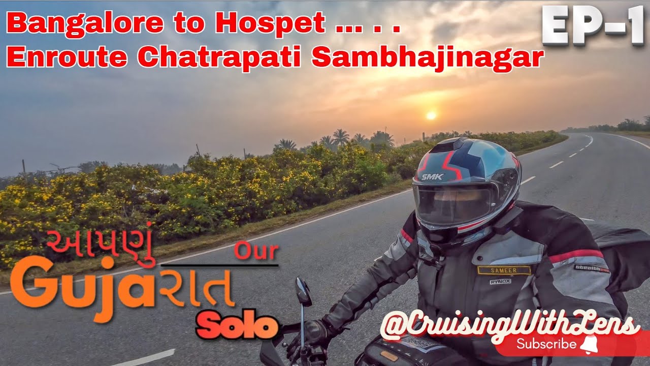 EP1 Bangalore to Gujarat Solo Bike Ride Begins | Chitradurga Windmills and Hospet rolling plains