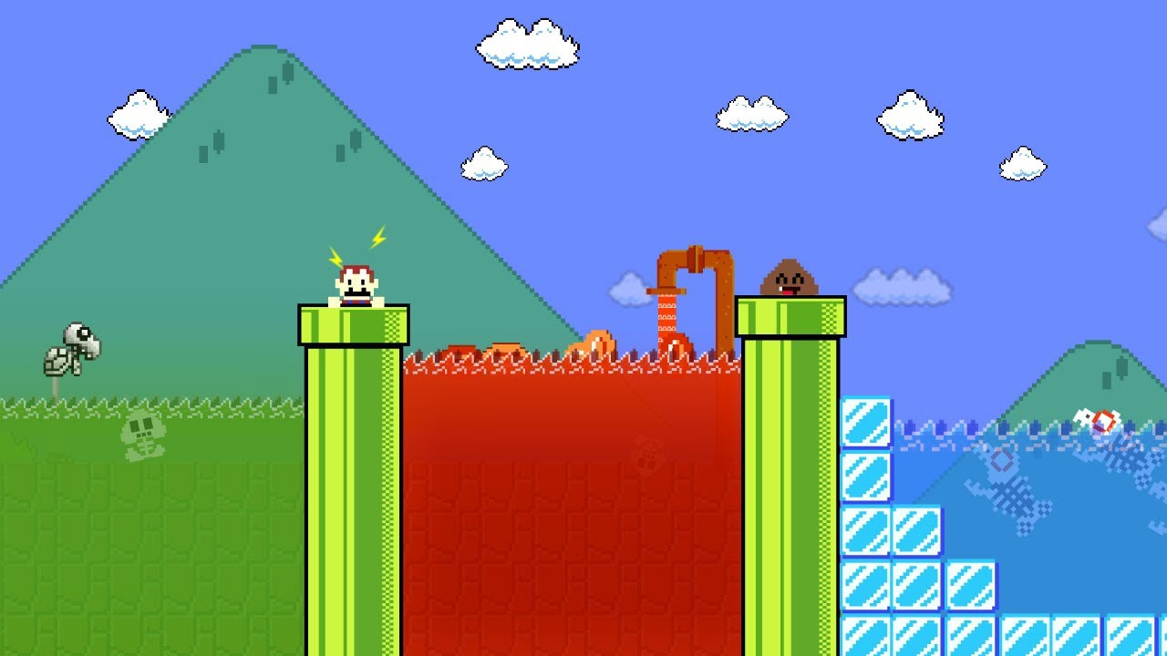 Super Mario Bros. But Acid, Lava and Icy floor