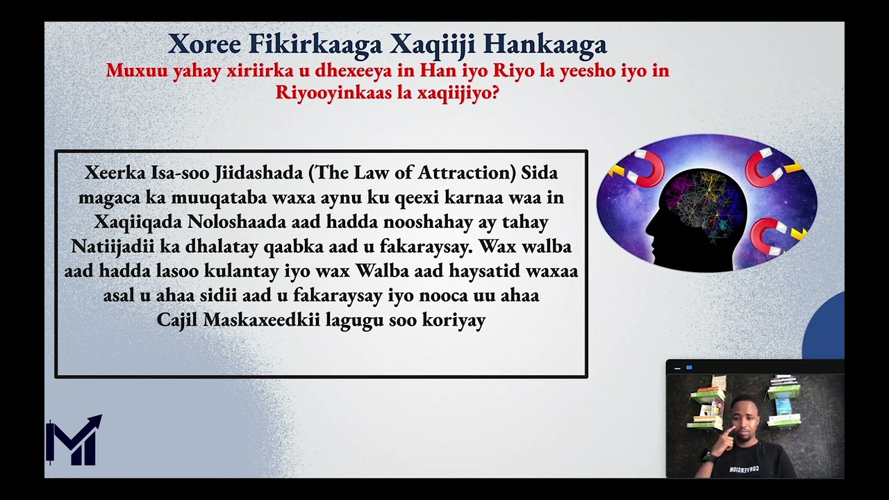 Xoree Fikirkaaga Xaqiiji Hankaaga (Khudbadii Maal Visionary)