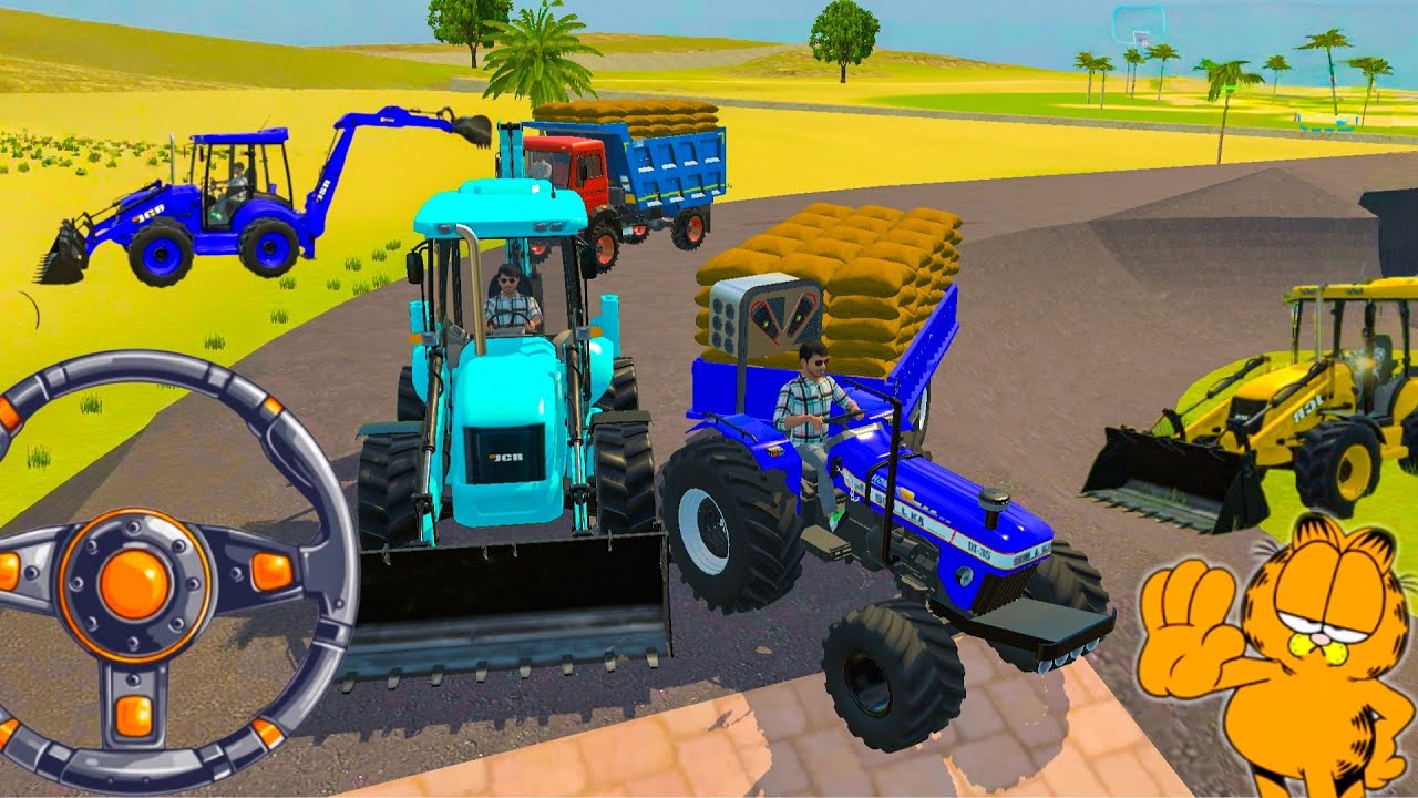 🛑Drive JCB And Uploading 🪨Stones And Uploading uploading बुरा 🌾 #jcb #ट्रैक्टर #dumper 