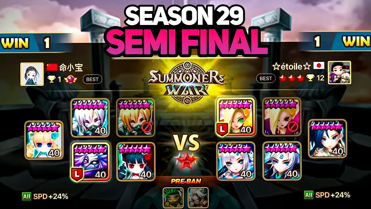 KELIANBAO (Rank 1) vs ETOWARU (Rank 4). Legend Tournament Season 29 in Summoners War