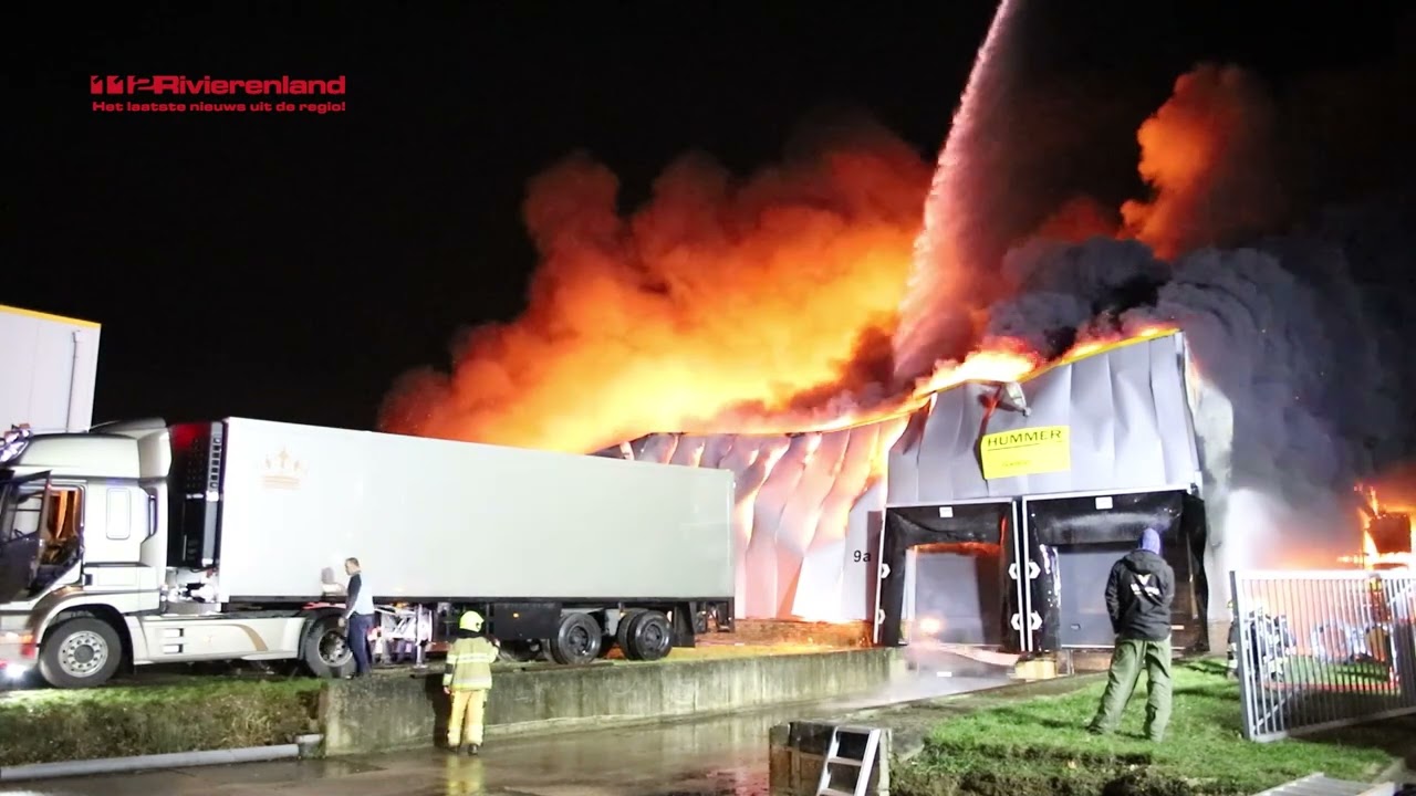Ochten - Zeer grote brand in bedrijfspand