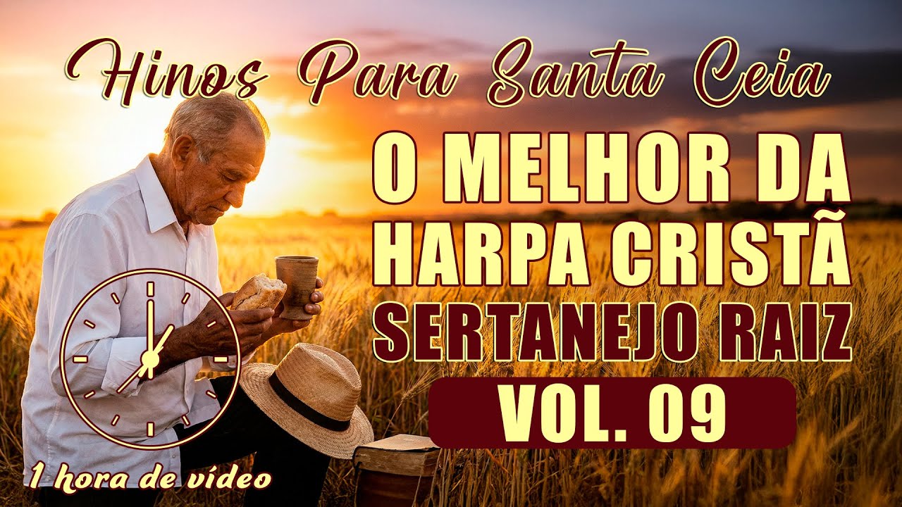 1 Hora do Melhor da Harpa Cristã Sertanejo Raiz - Vol. 09 - Hinos Para Santa Ceia