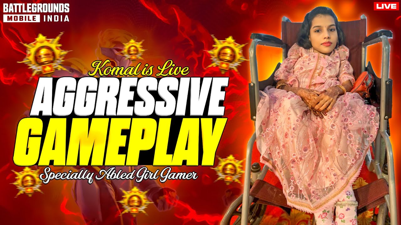 BGMI LIVE 1V1 TDM & TEAMCODE WITH SUBS ✨ KOMAL YT ✨ SPECIALLY ABLED GIRL GAMER #bgmilive #komalyt