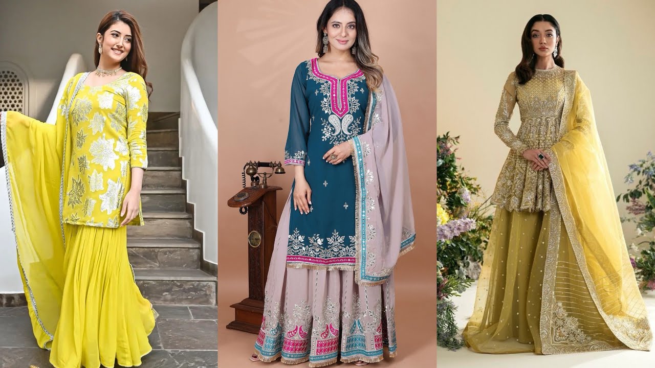 Sharara suit designs 2025 | New Stylish Sharara Suit Design | Sharara Dress | Sharara suit #sharara 
