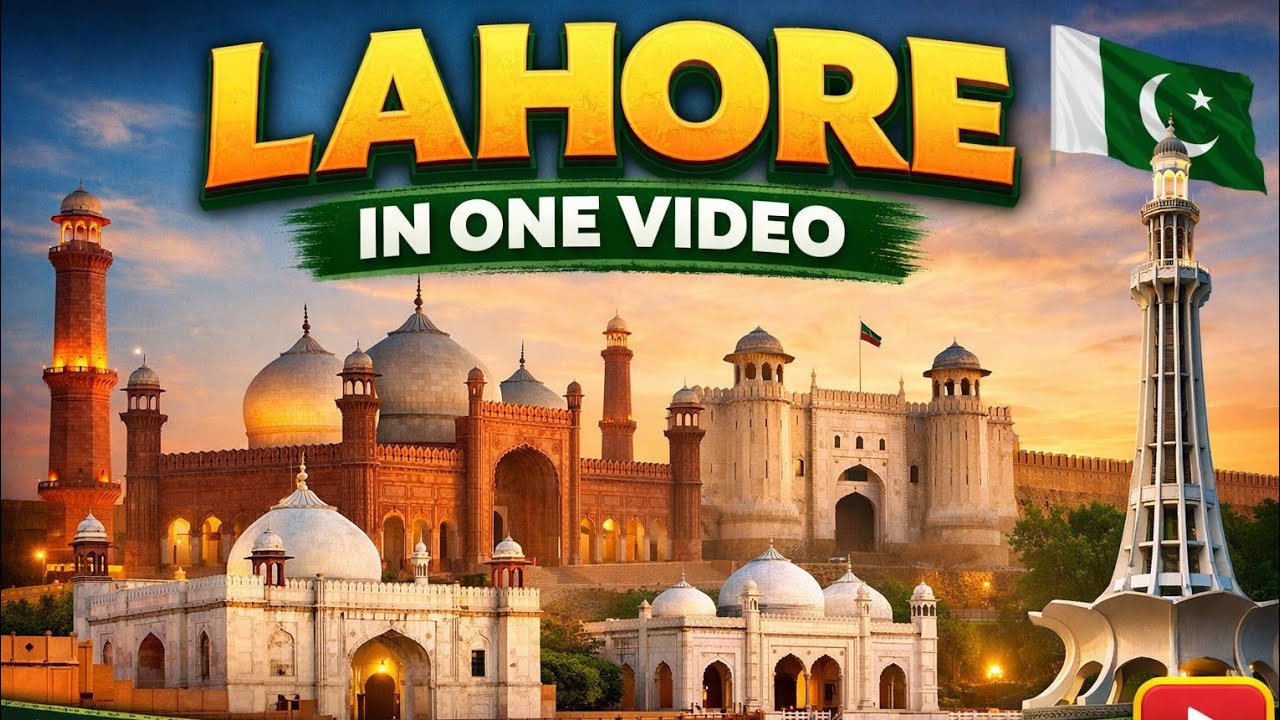 Lahore in One Video | Badshahi Mosque, Fort, Moti Masjid & Minar-e-Pakistan