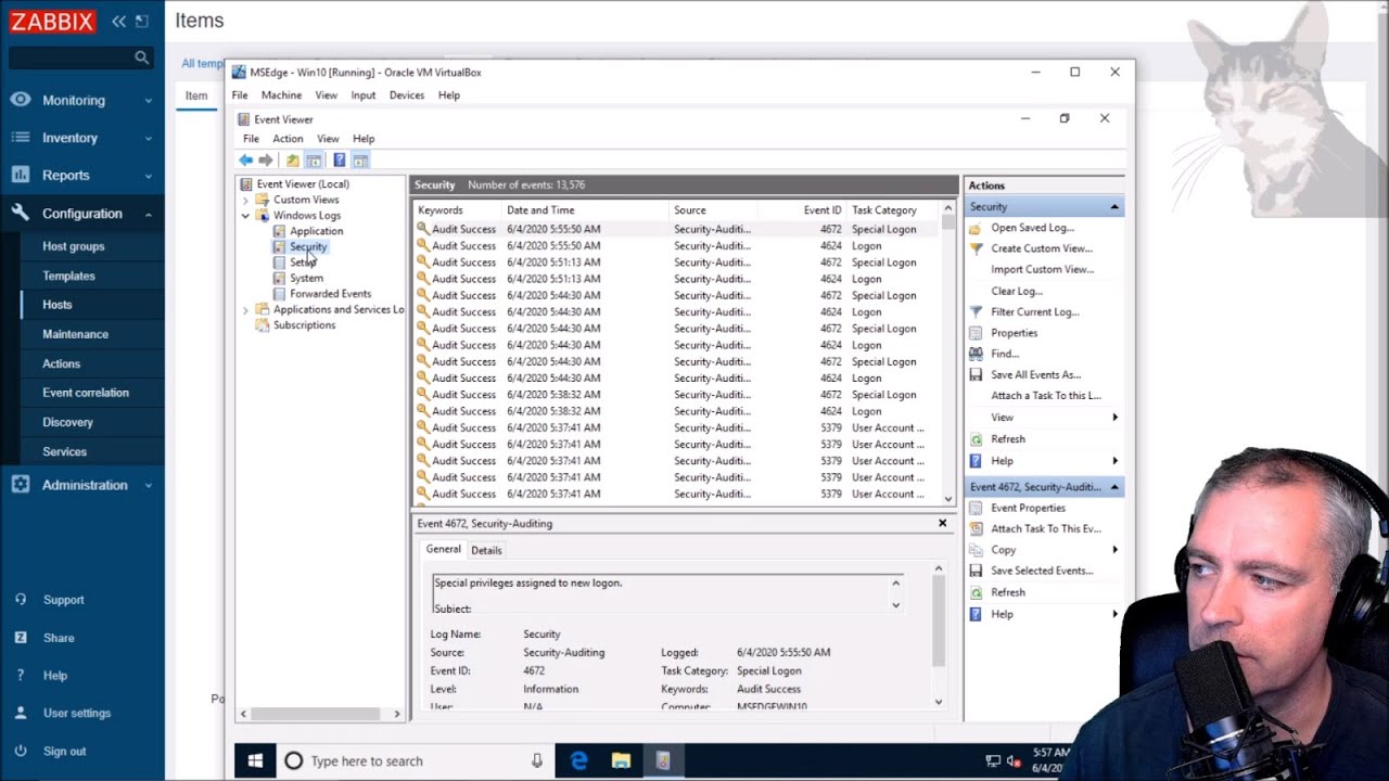 Zabbix: Чтение журналов событий Windows в Zabbix