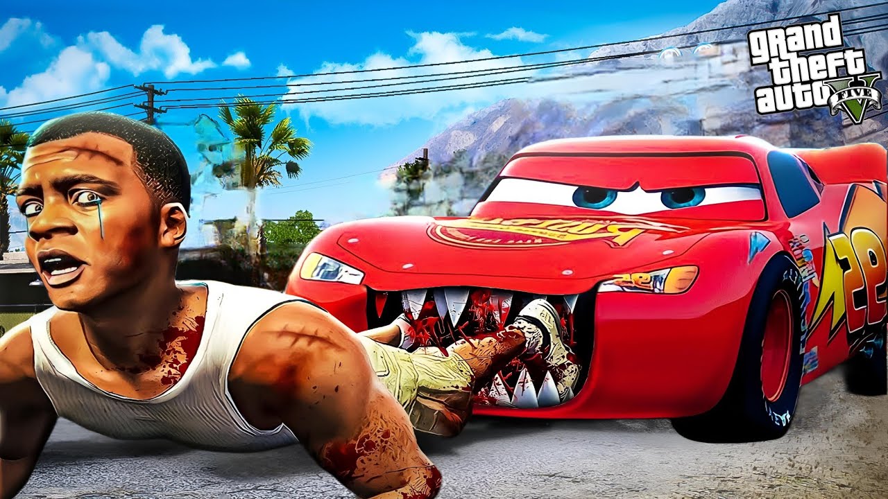 Франклин и Нобита нашли машину Маккуина, одержимую монстром, в GTA 5