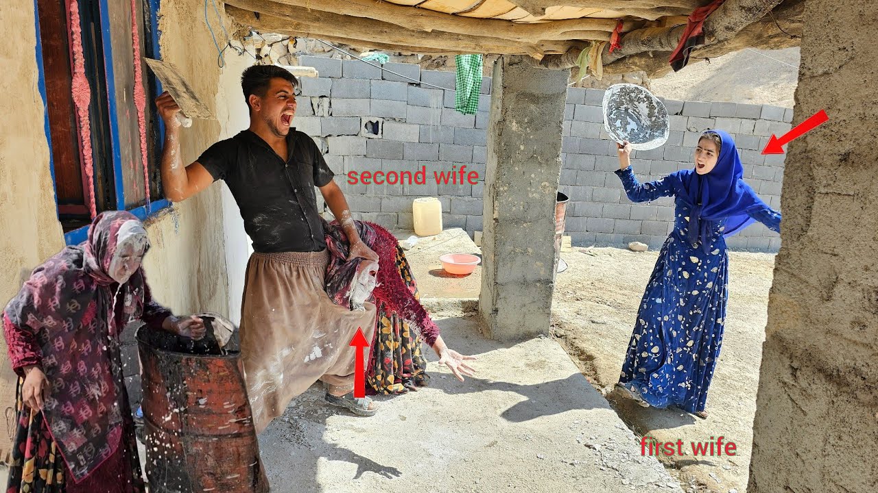 Family Tension: Husband Supports First Wife Against Evil Second Wife
