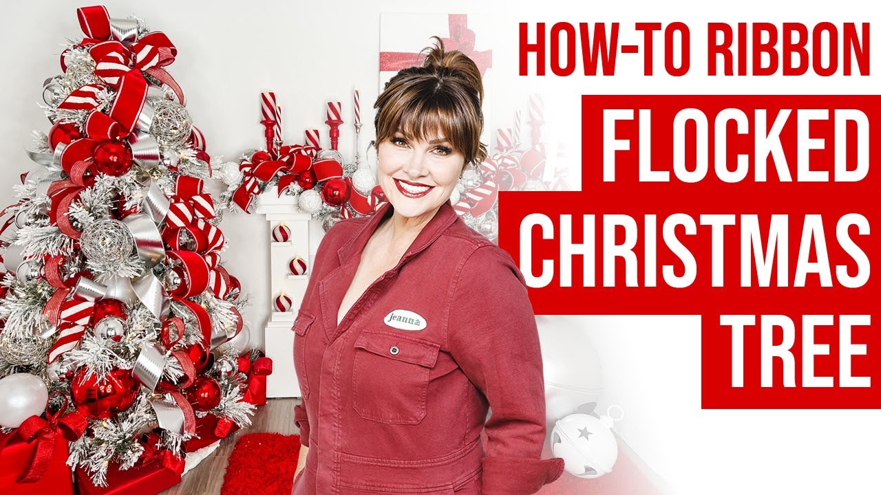How-To RIBBON a FLOCKED Christmas TREE!!!