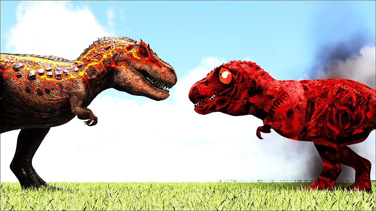 SCP-610 REX VS VOLCANO X-REX #SHORTS (ARK SURVIVAL EVOLVED BATTLE DINOSAUR)