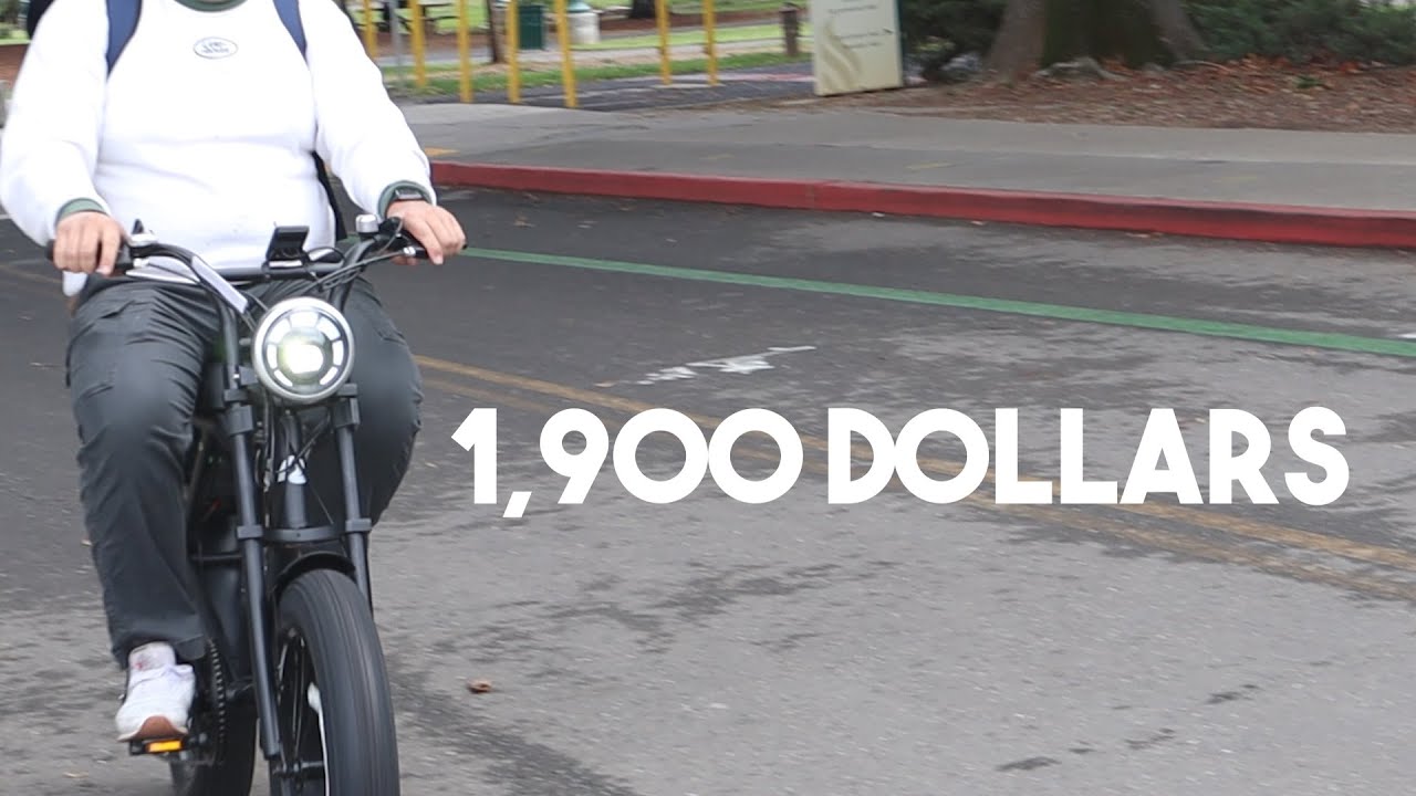 Riding a 1900 dollar electric bike.