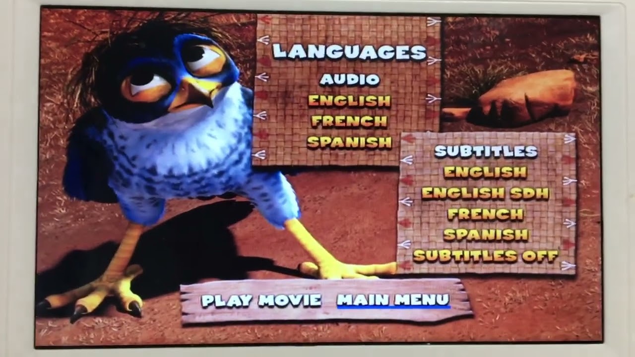 Adventures In Zambezia DVD Menu Walkthrough/Music
