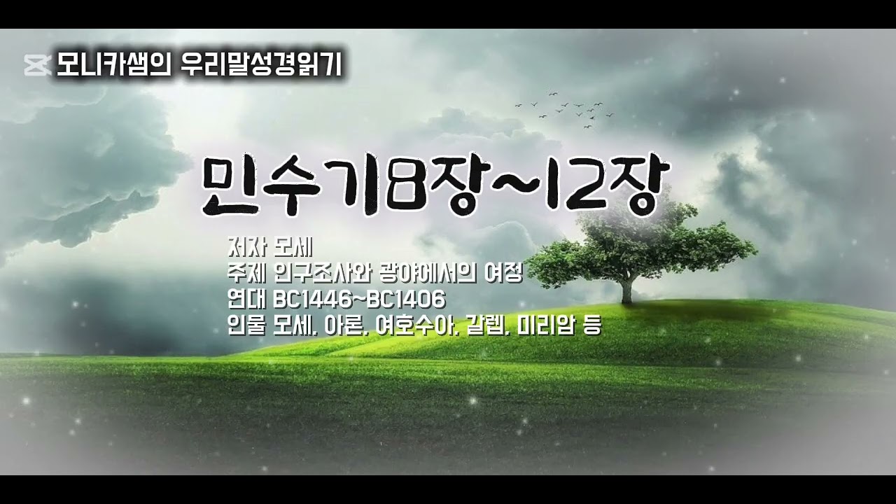 우리말성경읽기 #민수기8장~12장 #하늘샘교회 #한국어성경읽기 