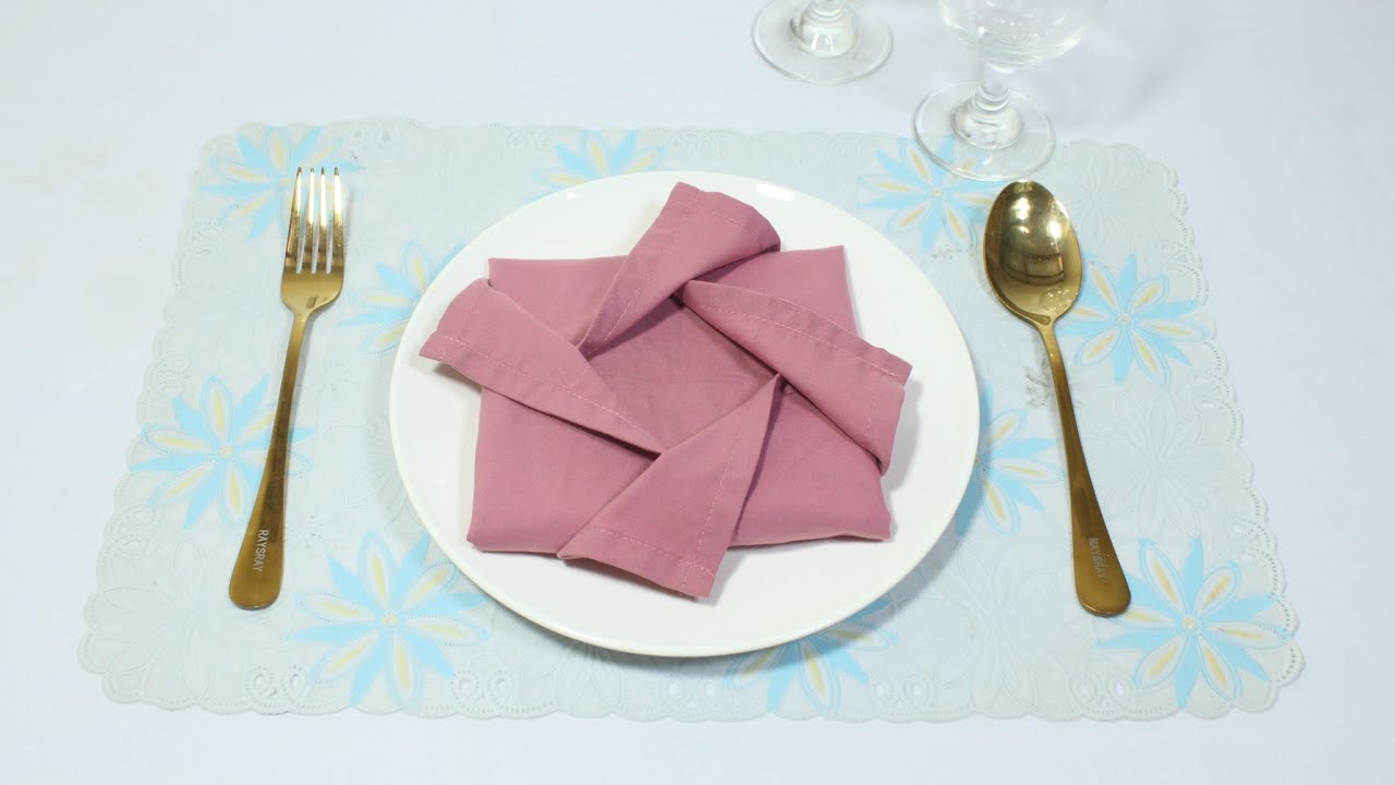 HOW TO MAKE HOLE NAPKIN FOLDING #DESIGN