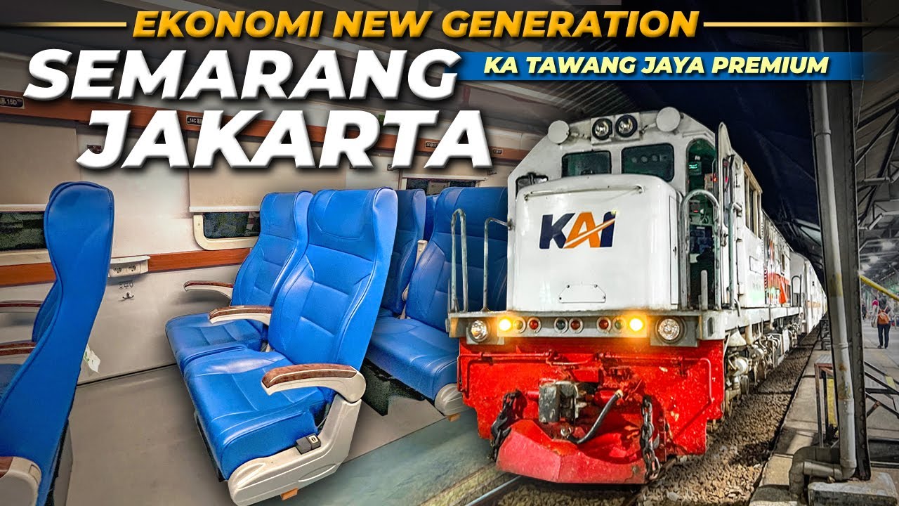 EKONOMI NEW GENERATION TERMURAH DI RUTENYA !! Trip Kereta Api Tawang Jaya Premium Semarang - Jakarta