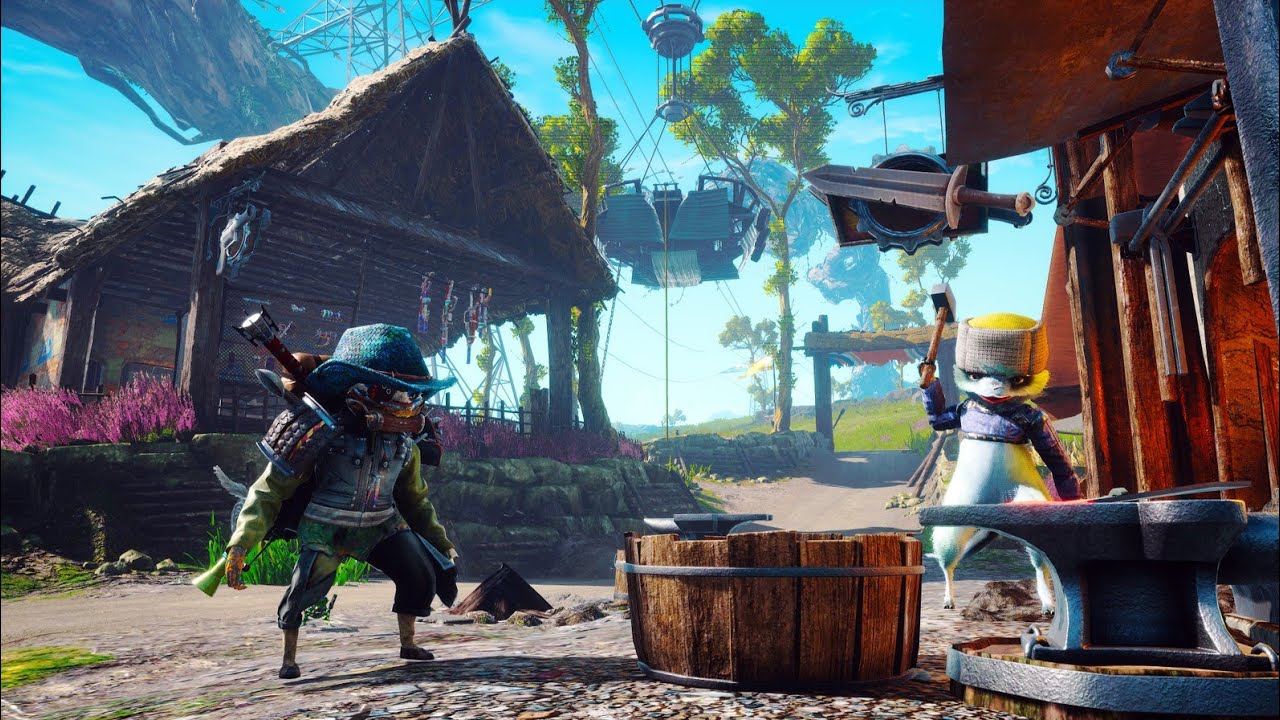 Biomutant 09 [De] Von einen ins Neue Gebiet, den Ort Pfiff-Diff-Fels entdeckt, ein Haus verbrennen.