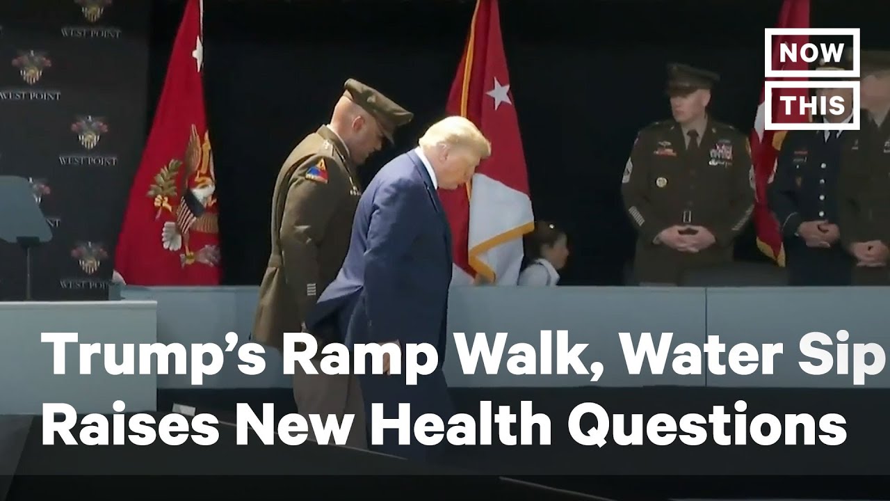 President Trump's Ramp Walk and Water Sip Raises New Health Questions | NowThis