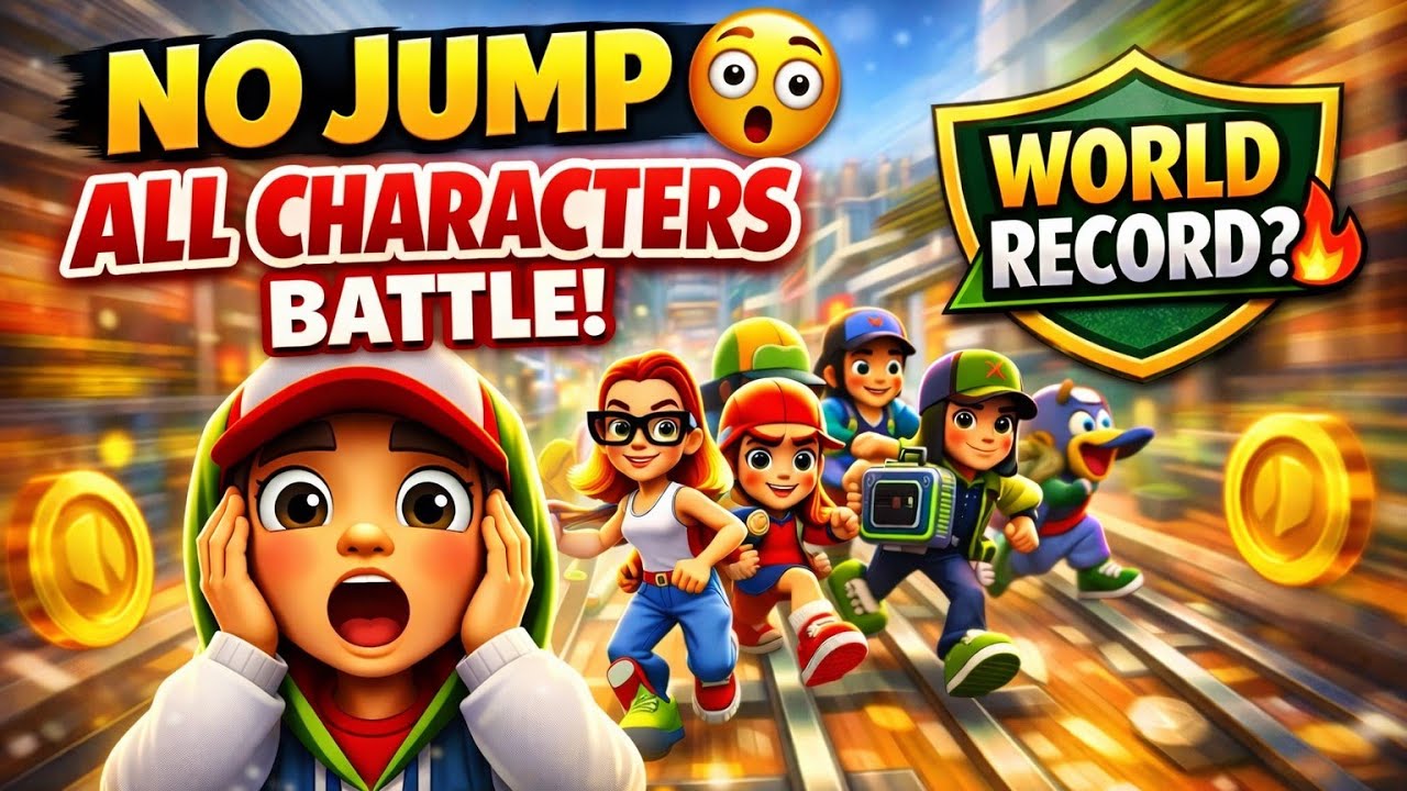 Subway Surfers 😱 ALL Characters No Jump Challenge 🏃‍♂️ | Battle Mode ⚔️ World Record Break 💥