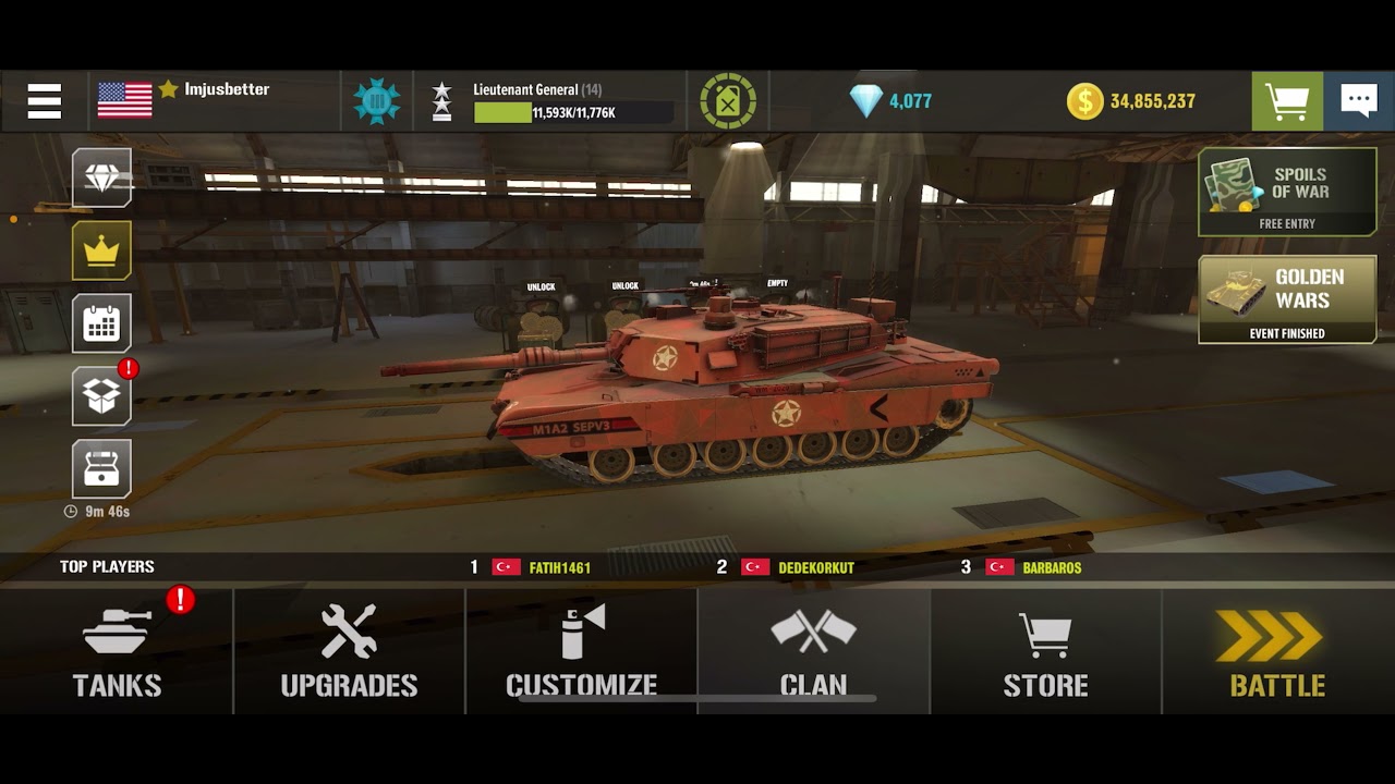 40,000,000 M1A2 Upgrade Video! - Level 40 Chasis! - War Machines! - imjusbetter
