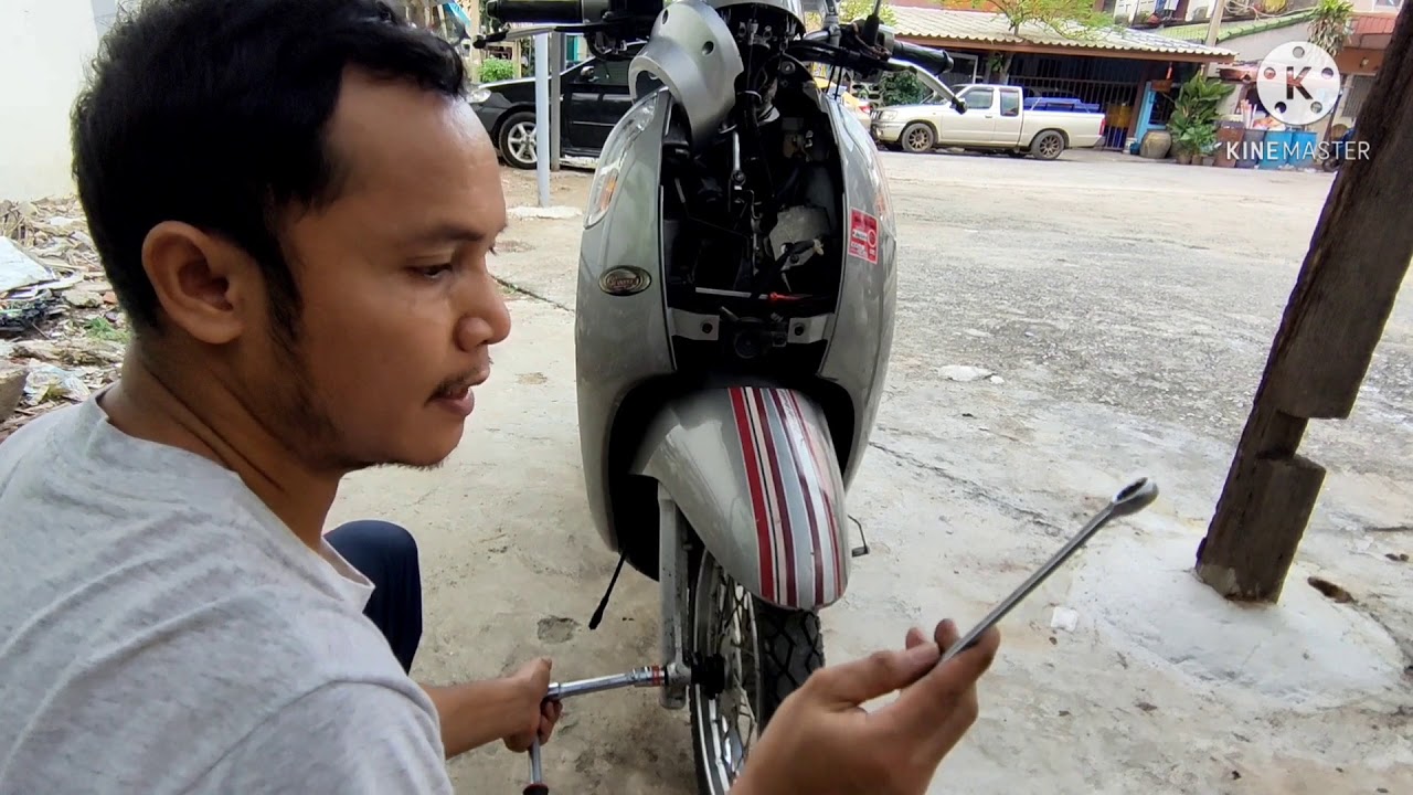 เปลี่ยนสายไมล์รถ scoopy i