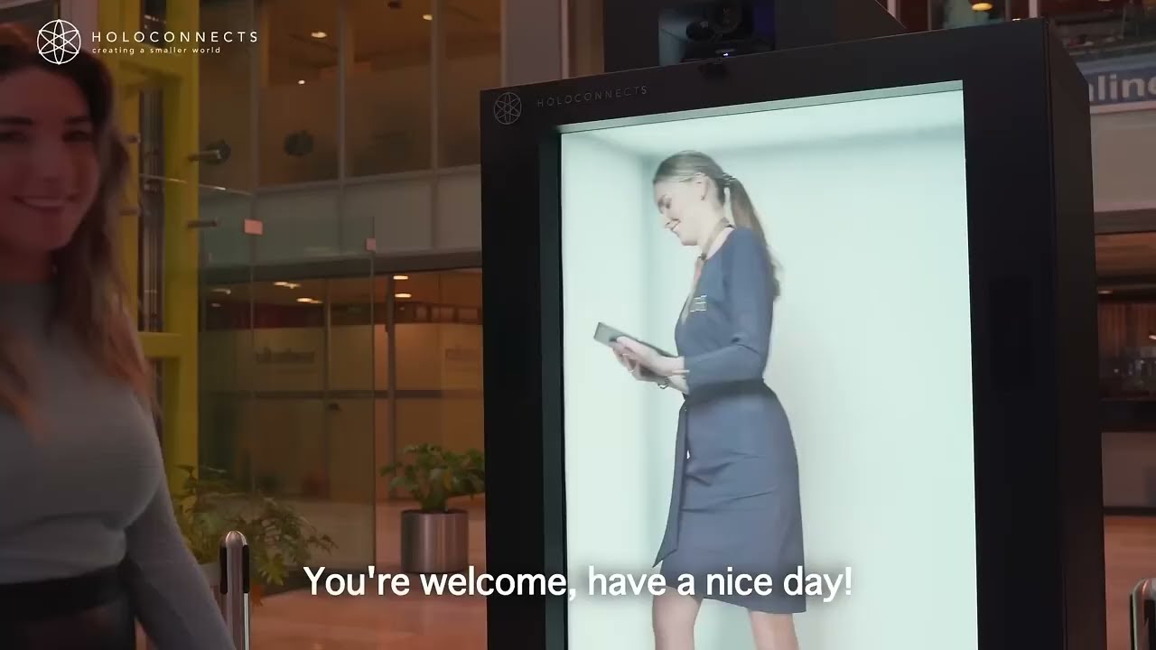 Holografická recepce v office budově: 3D hologram (Holobox) v praxi
