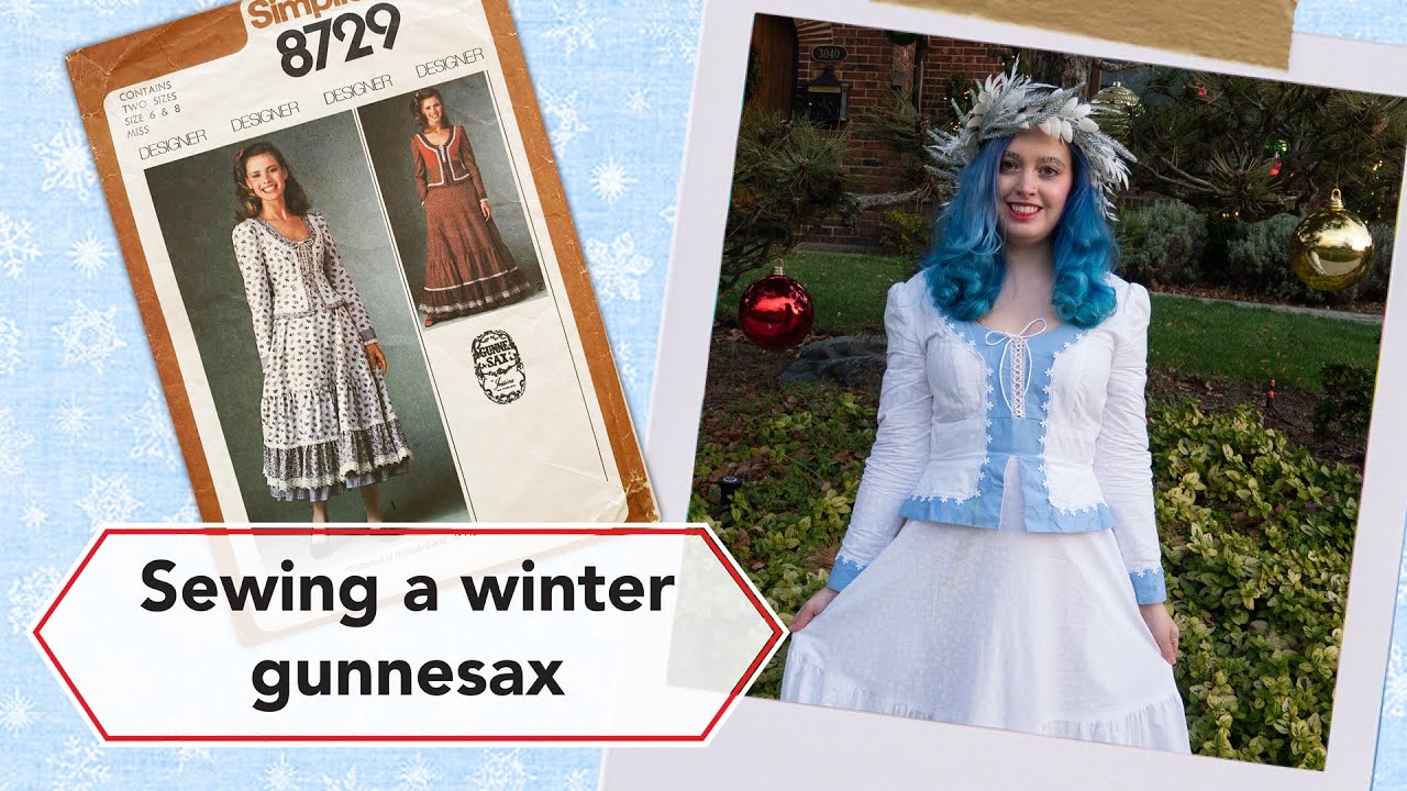 Sewing a winter princess themed gunnesax | Vintage sewing project + sew with me
