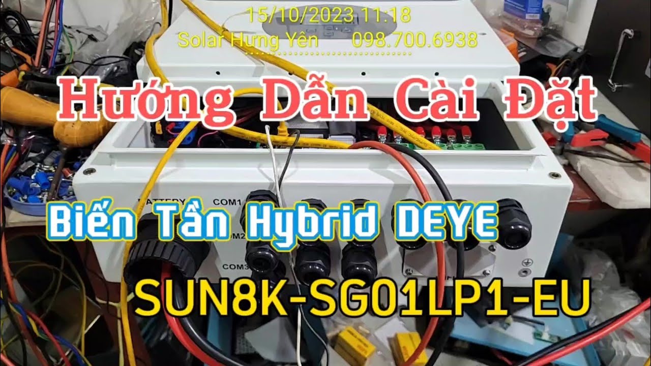Hướng dẫn cài đặt  Biến Tần Hybrid DEYE SUN8K-SG01LP1-EU
