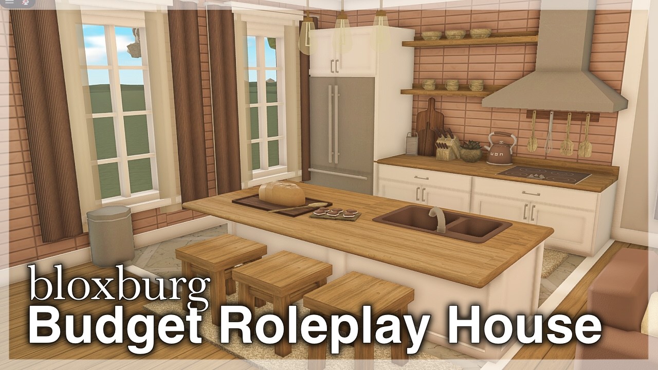 Bloxburg - Budget Roleplay House Speedbuild (interior + full tour) | Roblox