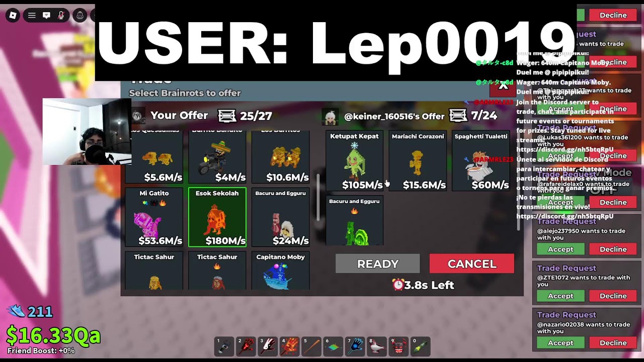 LIVE 🔥 Steal a Brainrots TRADING | LUCKY OP Trades en la Máquina 😱🍀