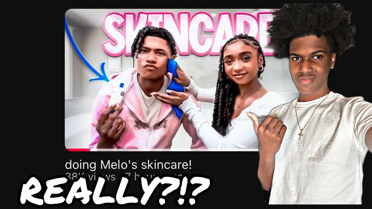 i reacted to seraph doing Melos skin care routine....