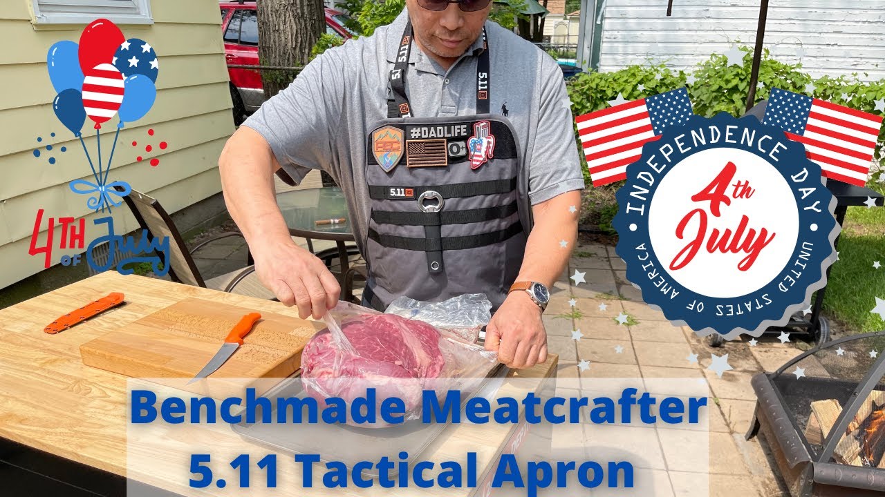 Happy 4th of July! Benchmade 15500 Meatcrafter and 5.11 Tactical Apron Overview and Cut Testing.